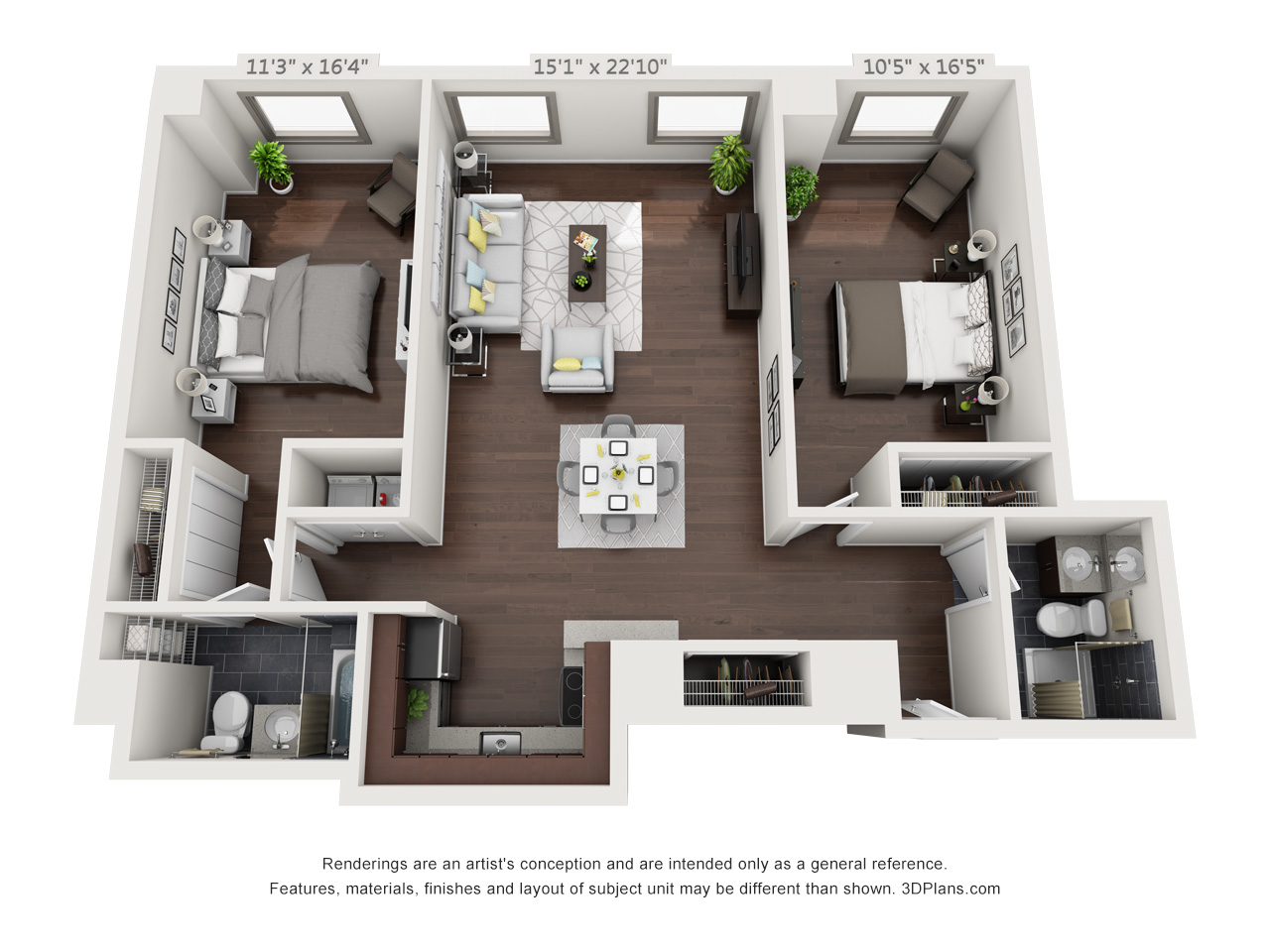 luxury philadelphia apartments - 2 bedroom