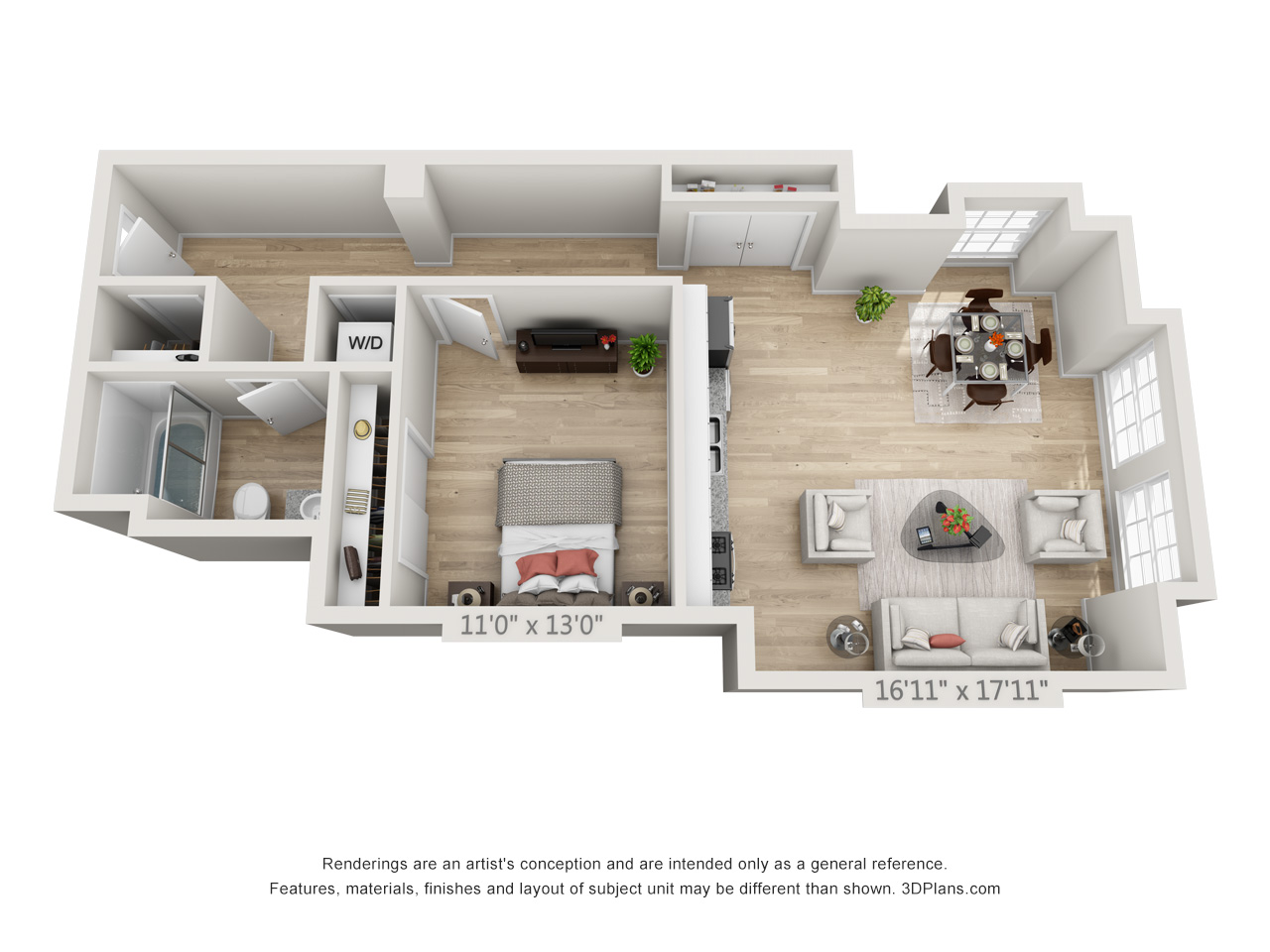 1 bedroom apts in washington square