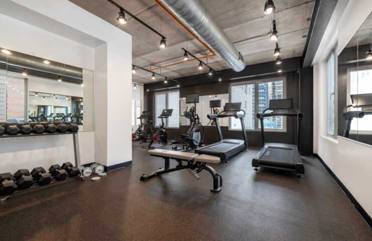fitness center at the sansom