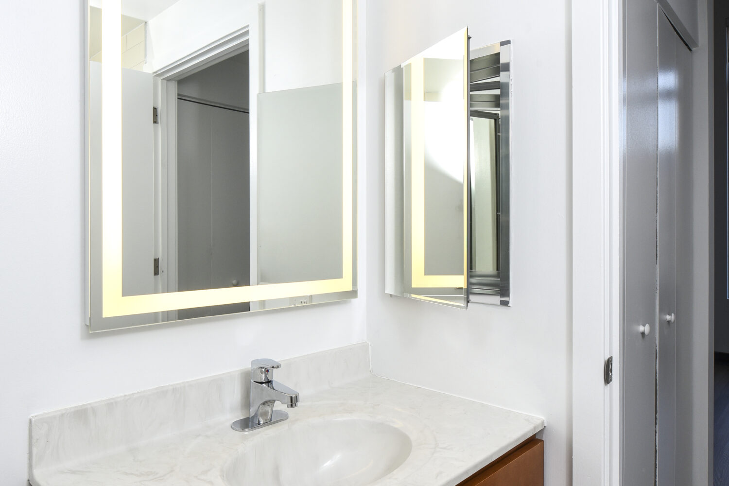 modern bathroom with led lights