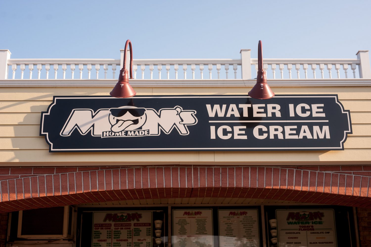 moms water ice sign 
