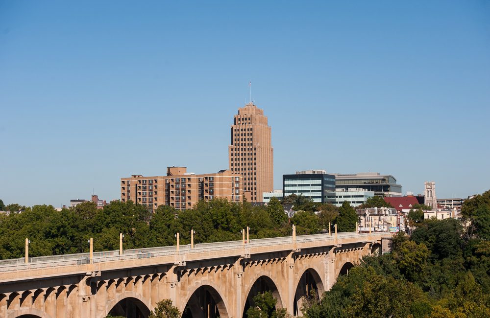 views from bridgeview apartments in allentown
