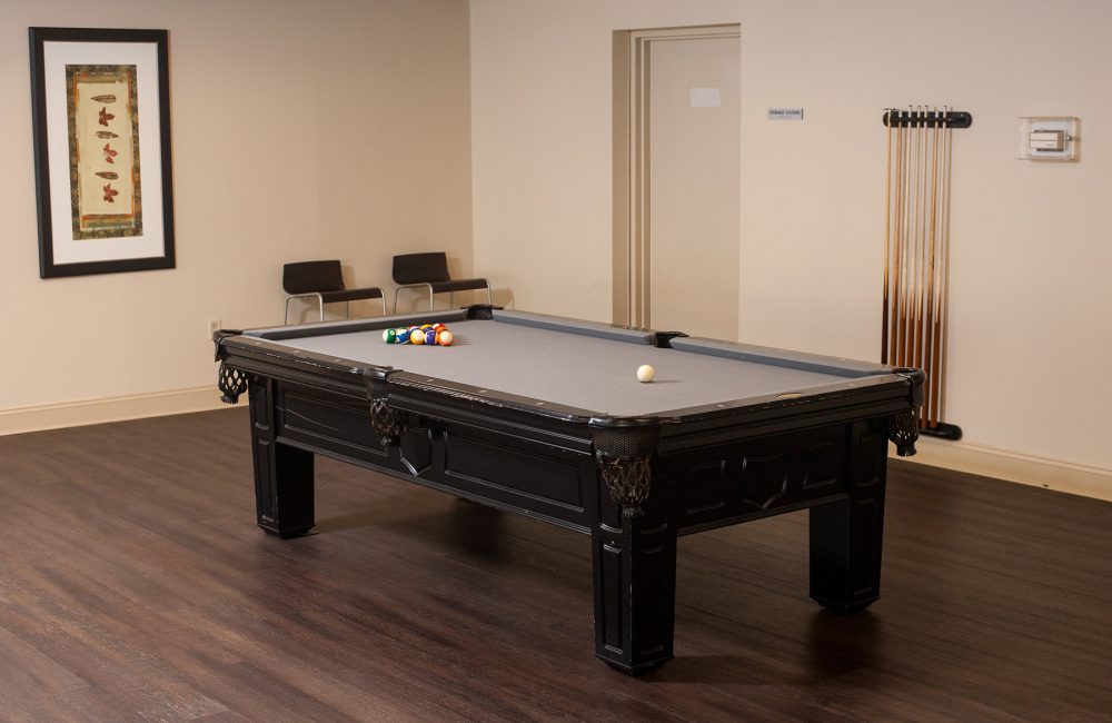 shoot pool in the resident lounge