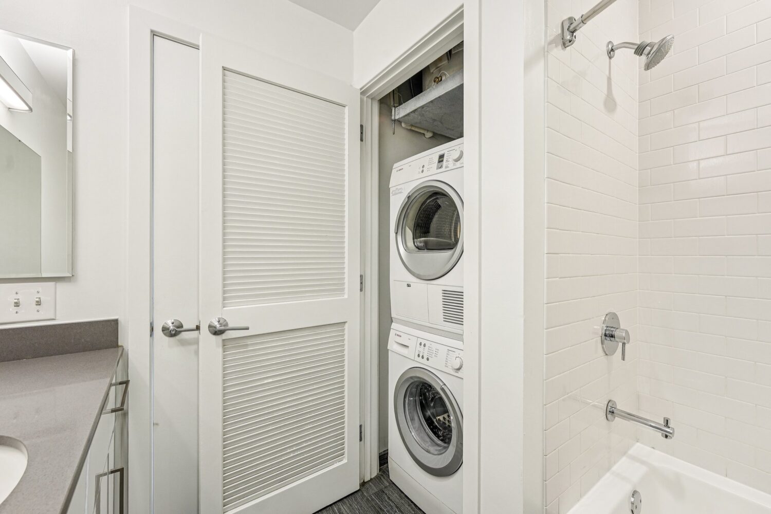 Washer and Dryer in bathrrom