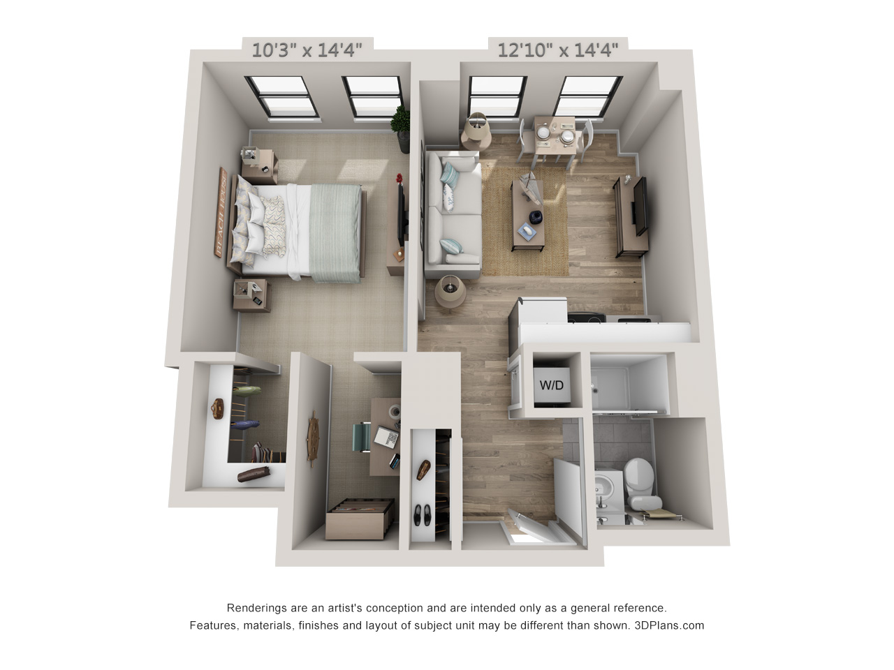1 Bedroom Grand - 627 sq. feet