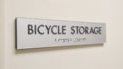 bicycle storage signage