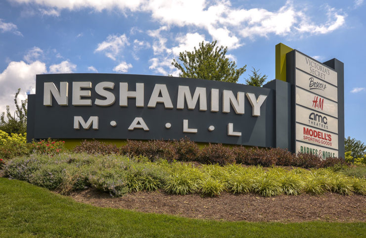 neshaminy mall signage 