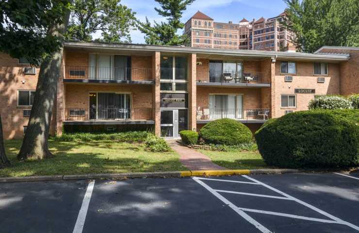 exterior showing balconies and parking lot