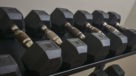 free weights in fitness center 