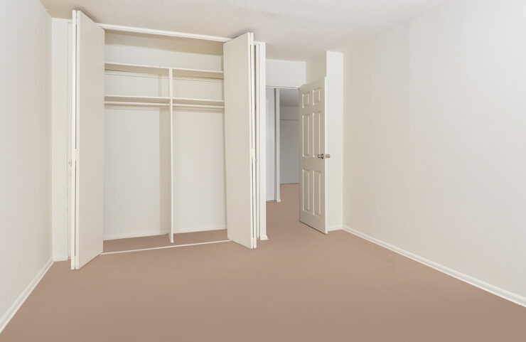 bedroom with large closet 