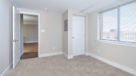 Penthouse bedroom with large windows to see the beautiful view