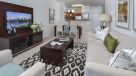 large living and dining room with wall to wall carpet 