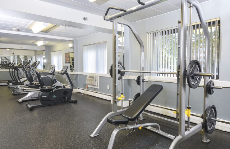 weight machine in fitness center 
