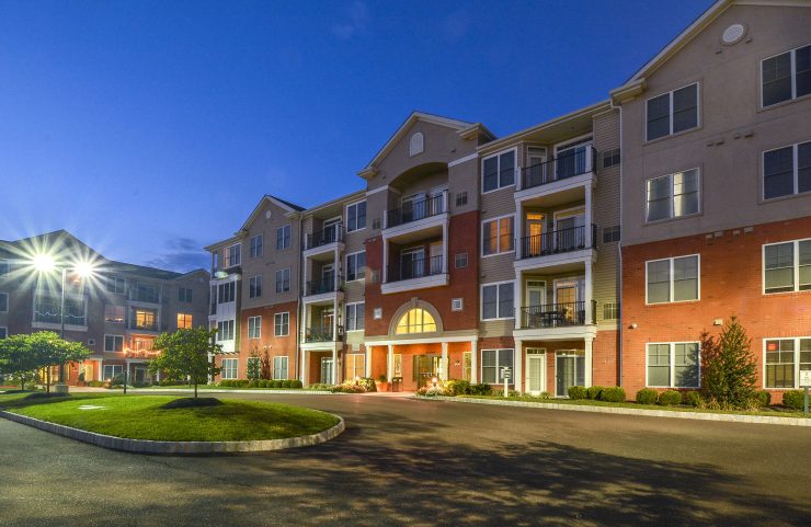 premiere apartments at night