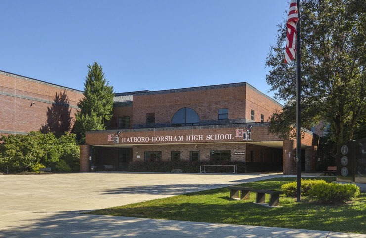 exterior of hatboro-horsham high school 