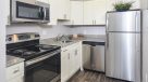 modern kitchen with white cabinets 