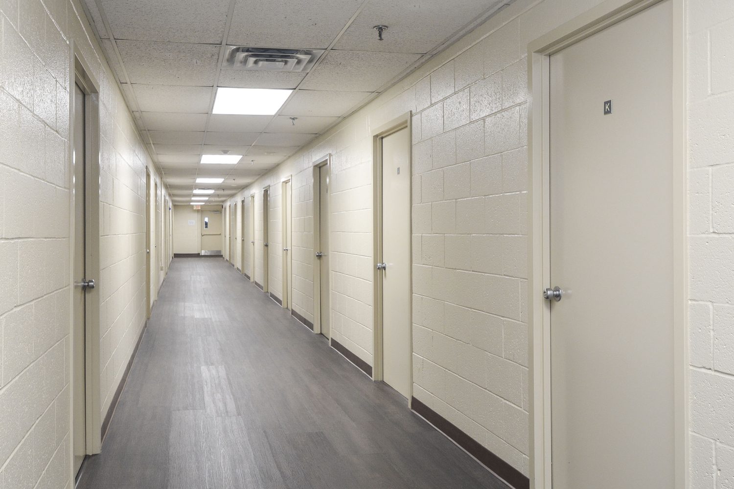 brightly lit hallways