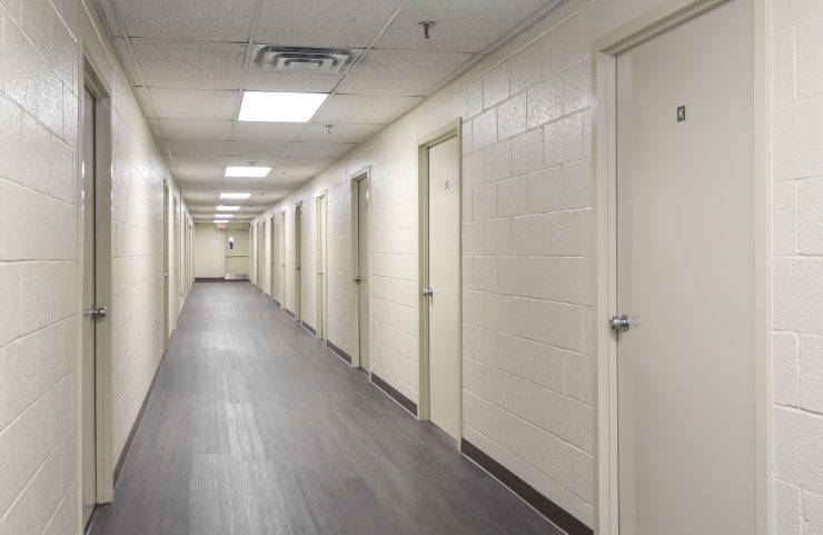 brightly lit hallways 
