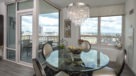 dining room surrounded by large windows and beautiful views 
