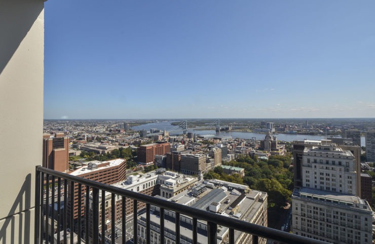 view of center city from an apartment balcony 