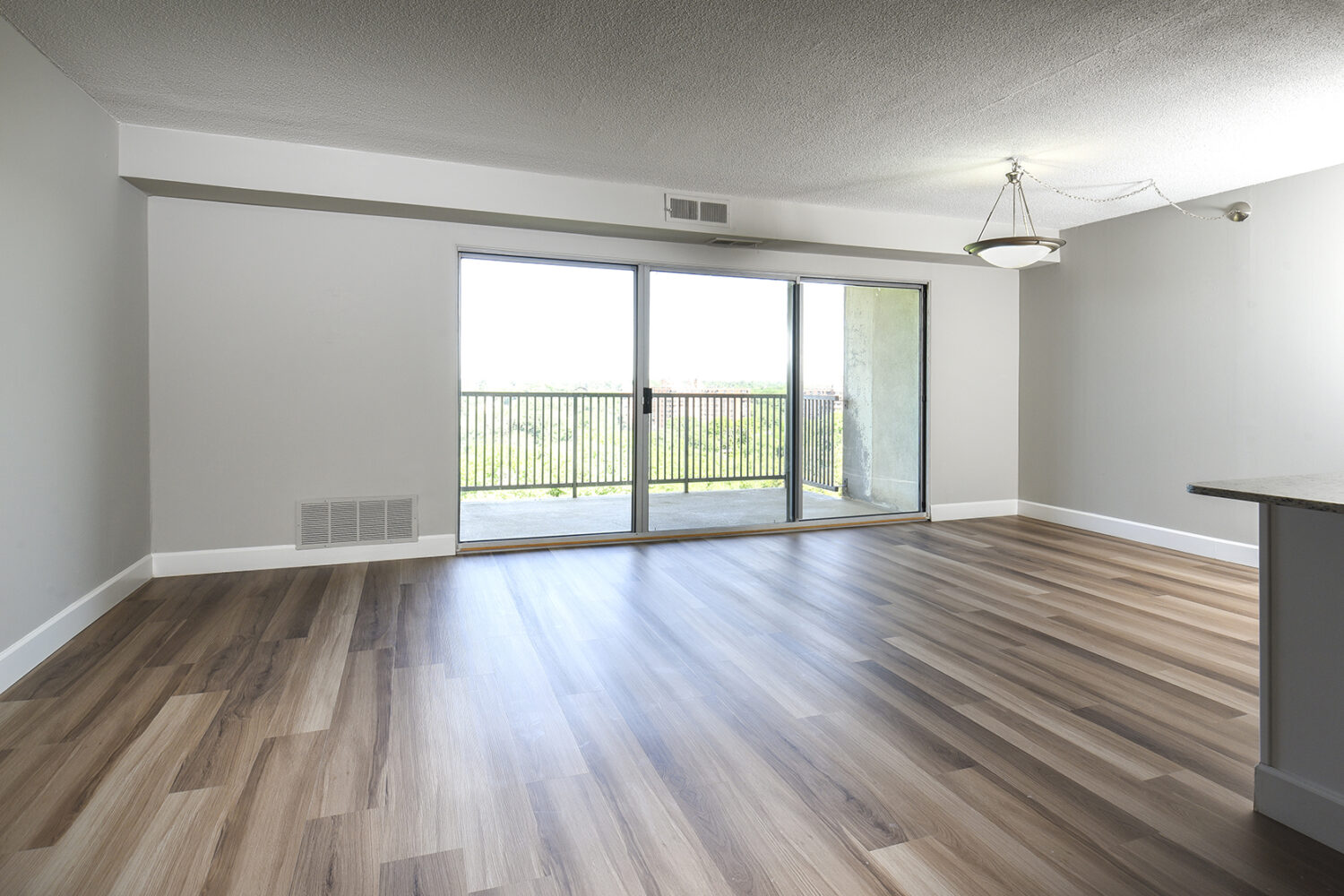 living and dining area with access to balcony 