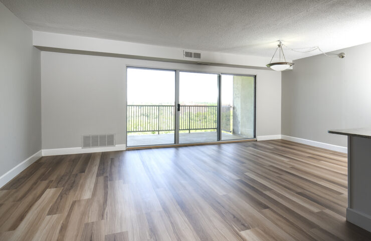 living and dining area with access to balcony 