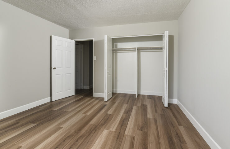 bedroom with large closet 