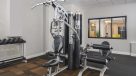 weight machine and free weights in fitness center