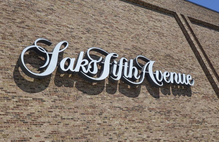 Nearby: Saks Fifth Avenue signage