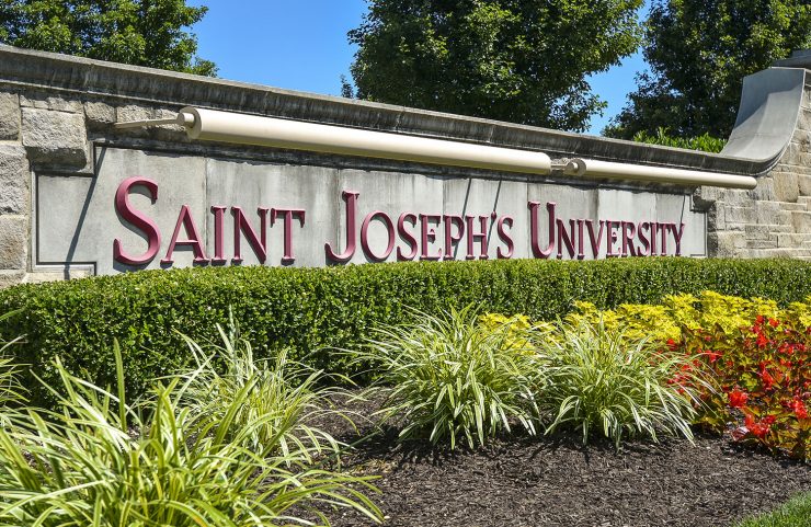 Nearby: Saint Joseph's University signage 