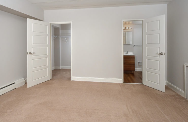 empty bedroom with walkin closet and master bath