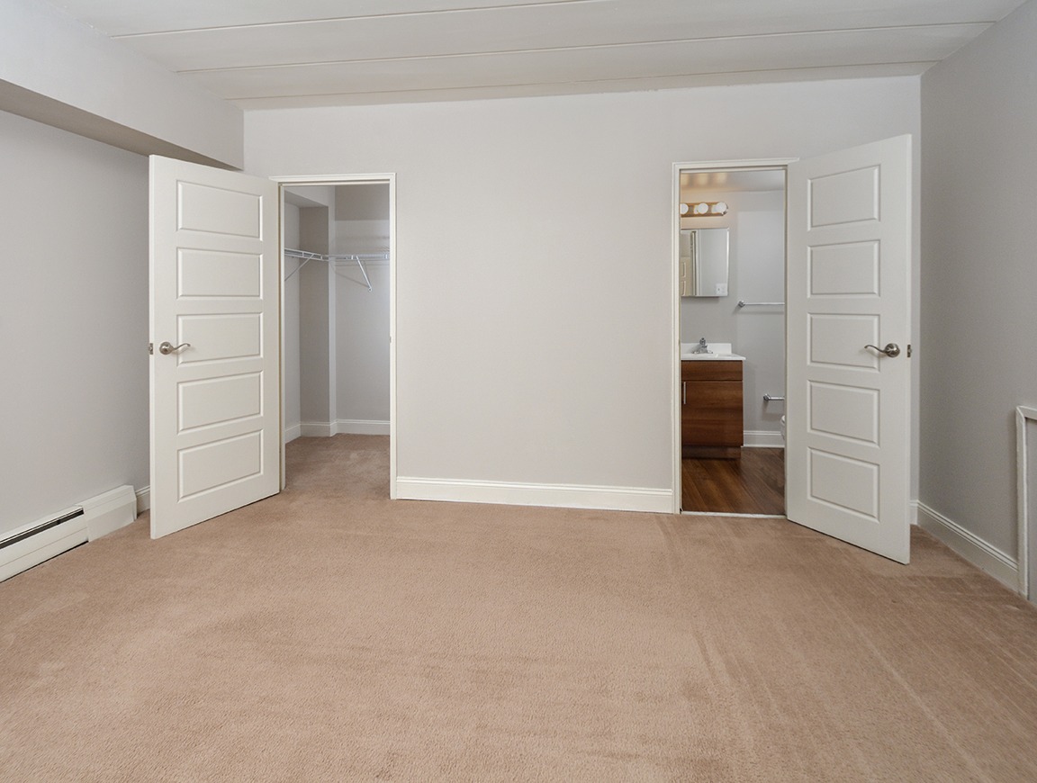 empty bedroom with walkin closet and master bath