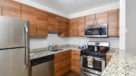 updated kitchen with plank flooring 