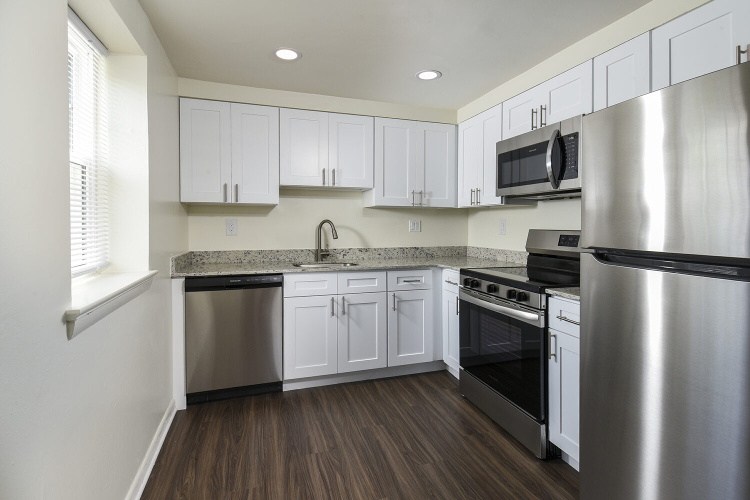 Updated kitchen with white cabinets