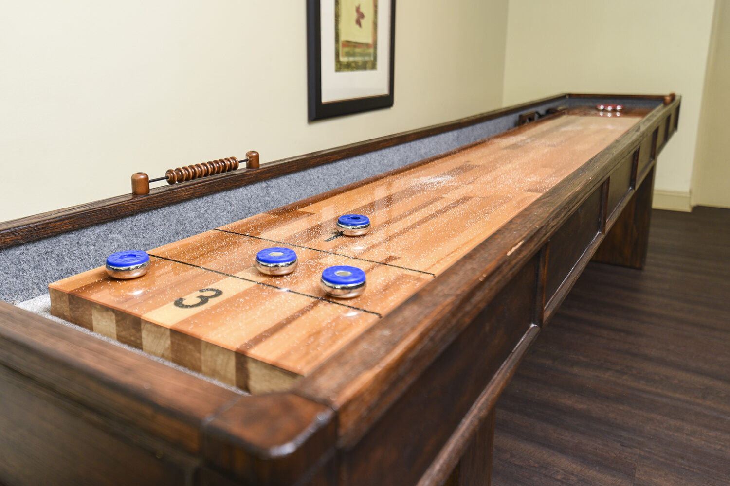 Shuffleboard Table in the resident lounge
