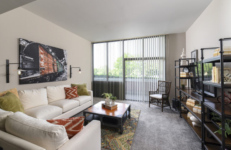 large living room with massive window to see the view