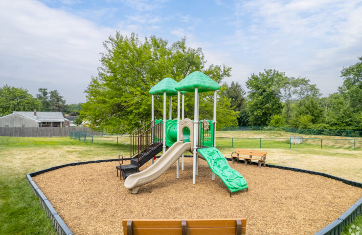playground with two slides 