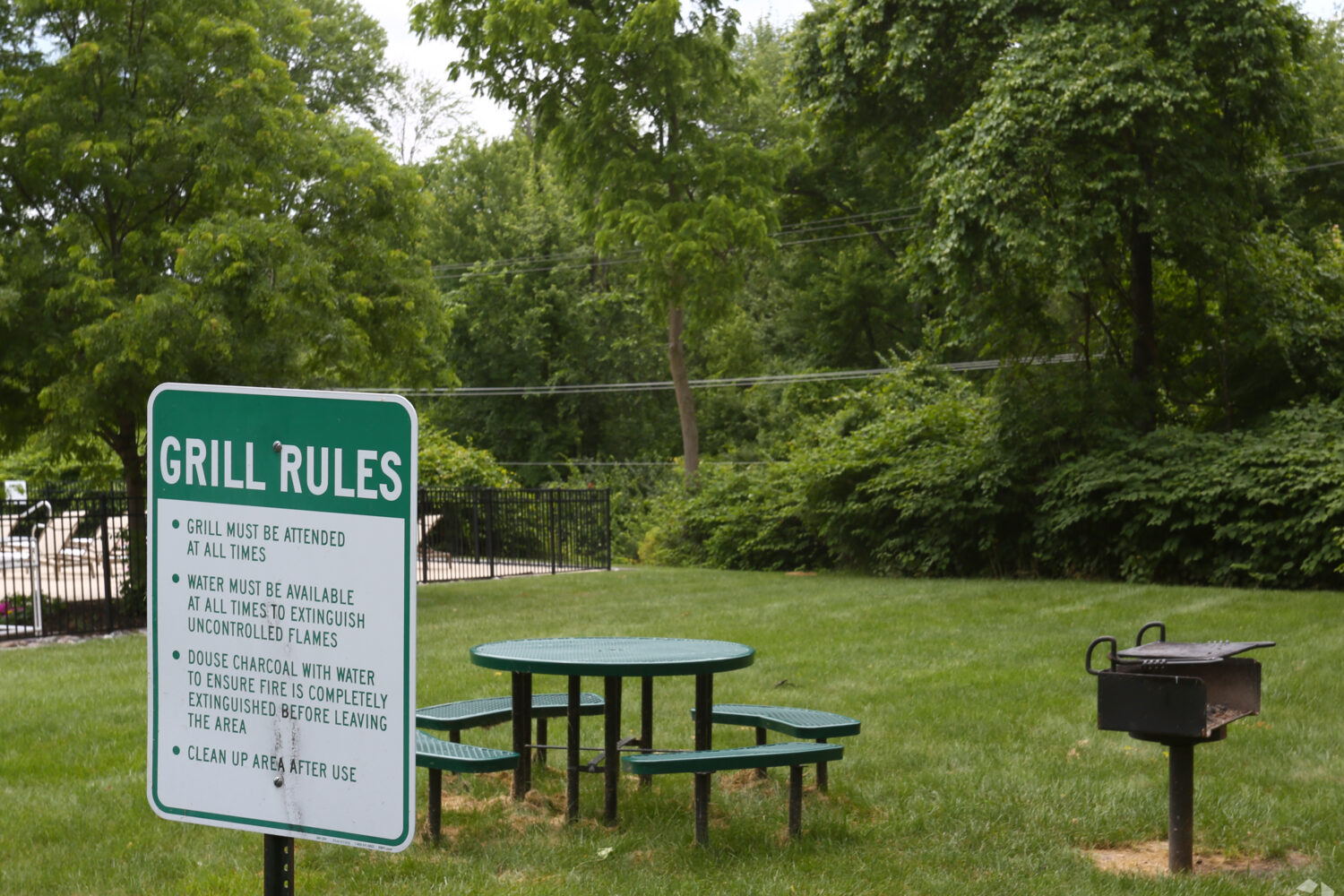picnic area with grills