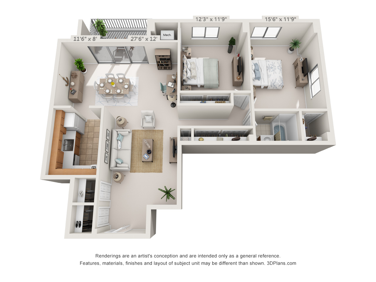 2 bedroom apartment in germantown