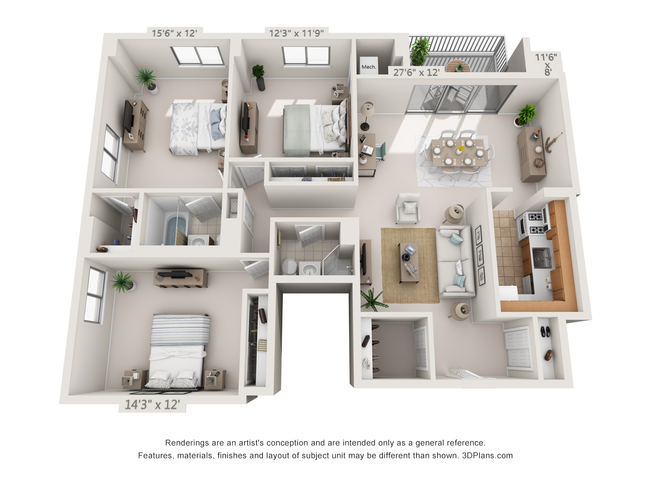 3 bedroom apartment in east falls