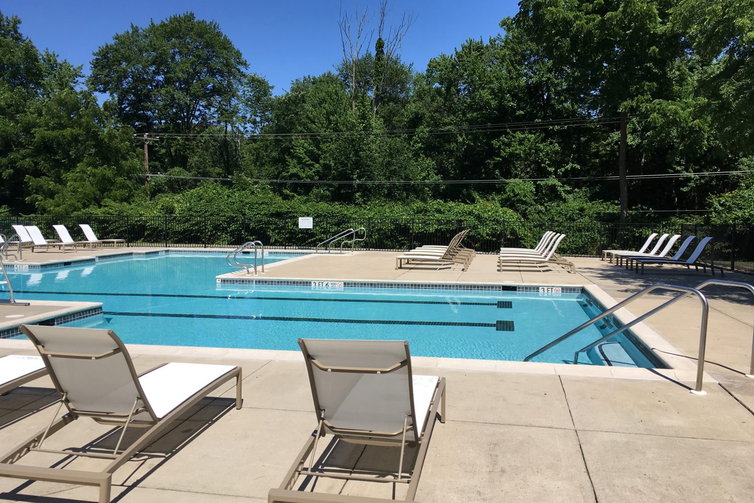 pool with lounge chairs 