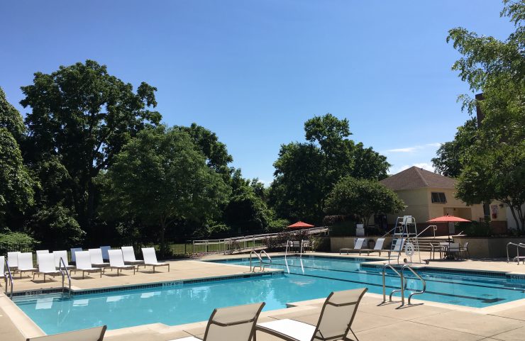 pool with lounge chairs 