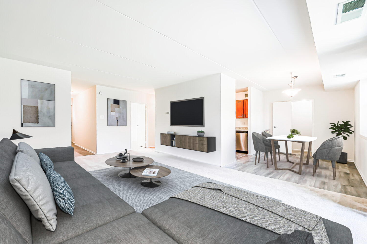 large living and dining areas 