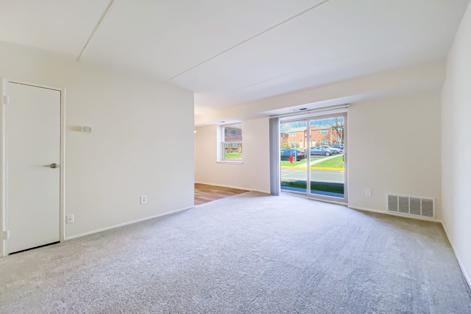living room with wall to wall carpet
