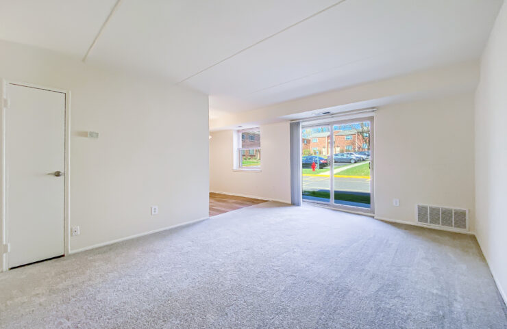 living room with wall to wall carpet