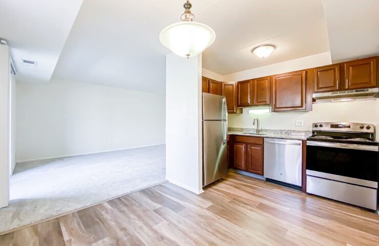 kitchen and dining area