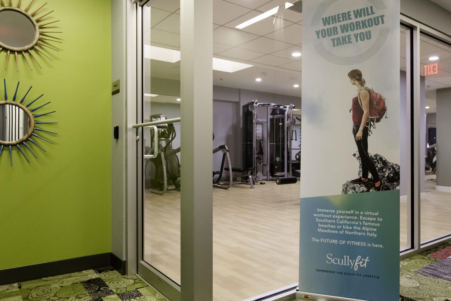 entrance to the fitness center