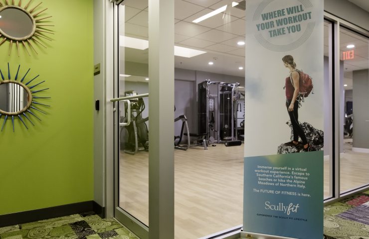 entrance to the fitness center 