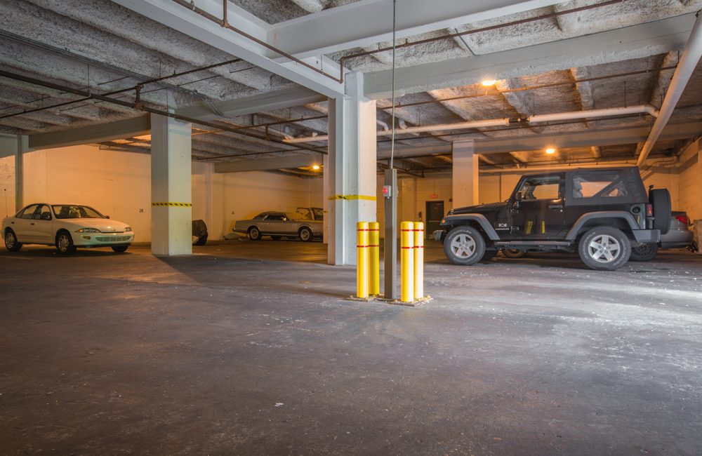 park your car in the covered garage
