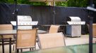 two stainless steel grills 